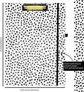 Clipboard Folio Với Notepad Lót Có Thể Nạp Lại Và Máy Tính Xách Tay Bỏ Túi Lưu Trữ Nội Thất Clipfolios Màu Đen Và Trắng Sành Điệu - Product Image 2