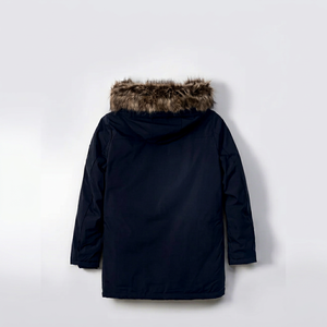 Chaqueta Acolchada Larga Unisex para Invierno, con Capucha, Color Sólido, Impermeable, de Secado Rápido, con Ribete de Piel, Ropa Exterior Informal, Relleno de Poliéster - Product Image 6