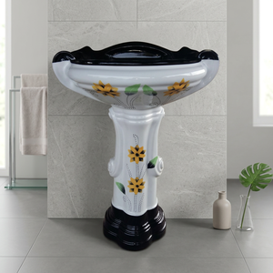 Lavabo sur pied en céramique Sterling, design moderne, pour hôpital, villa, salle de bain, 25x20 - Product Image 1
