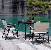 Table pliable légère en alliage d'aluminium moderne - Meubles d'extérieur portables pour le camping, les pique-niques et l'école