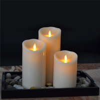 Neues Design Real Wax Moving Wick Flackernde flammen lose LED-Kerze