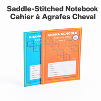 Carnet d'exercices scolaire en gros pour campus, agrafé, pages intérieures personnalisées, couverture en carton blanc, fabricant de cahiers pour usage scolaire