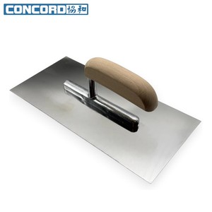 Truelle carrée en acier inoxydable de 280 mm pour plâtre et gypse, avec manche en bois, pour le marché européen de la <span class=keywords><strong>maçonnerie</strong></span> - Product Image 1