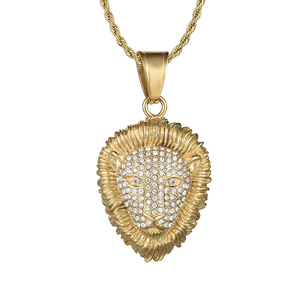 Guangzhou Big Zircon Discover Weekly Hip Hop chapado en <span class=keywords><strong>oro</strong></span> leopardo moda fina Moissanite joyería colgantes encantos - Product Image 5