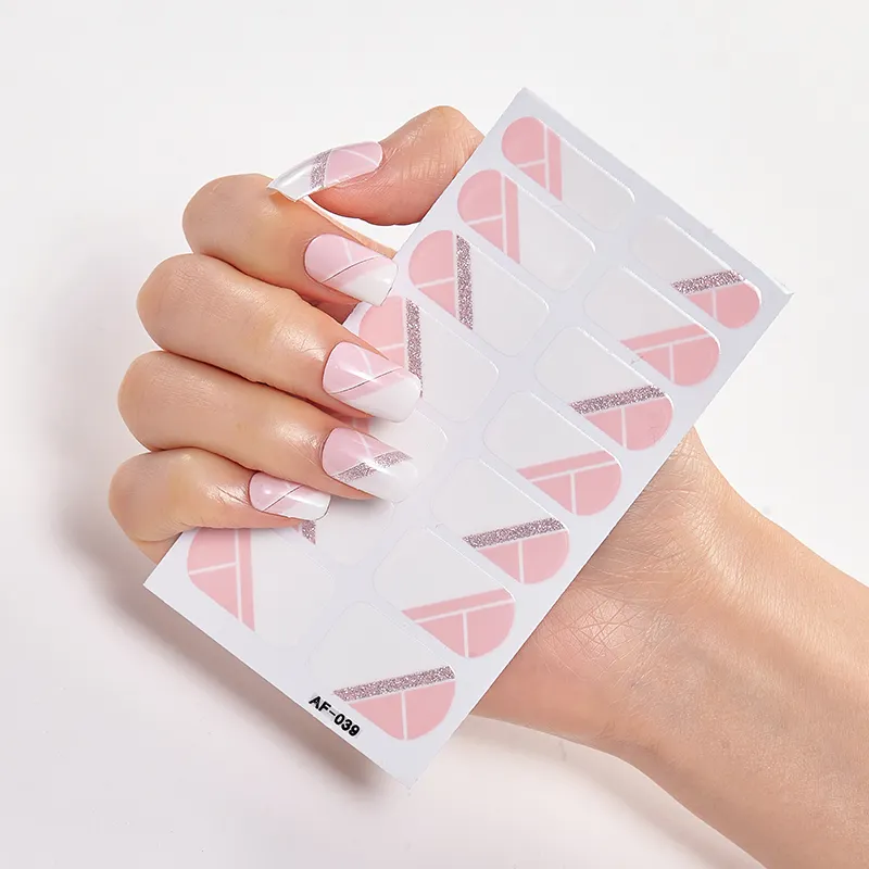 Hot Selling Stickers Non Toxic Nail Wraps Colorful Nail Sticker