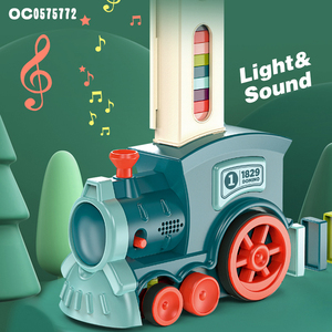 Train motorisé B/O électrique pour enfants, jouet avec son léger, éducatif, amusant - Product Image 5