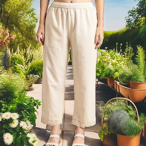Pantalones de Mujer, Corte Recto, Cintura Alta, Casuales, de Oficina, al por Mayor - Product Image 2