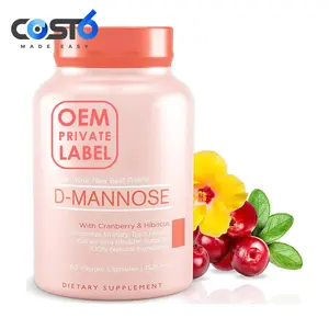 OEM D-甘露糖胶囊，通过包含天然D-甘露糖粉来支持肾脏和膀胱健康以及泌尿道健康