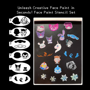 ลายฉลุเพ้นท์ตัวแบบใช้ซ้ำได้ ลายฉลุเพ้นท์หน้า ลายสักชั่วคราว ลายฉลุเพ้นท์ตัว - Product Image 2