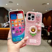 Étui de téléphone portable de luxe avec chaîne florale couleur bonbon pour Tecno POP 8, pour SPARK GO 2024