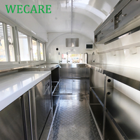 Chariot de vente ambulante Wecare pour glaces et café avec congélateur, petit camion de restauration rapide, remorque traiteur sur roues