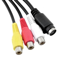Câble adaptateur SVGA VGA vers S-Video 3 RCA Composite AV TV Converter