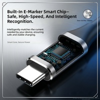 Cable USB C de Alta Velocidad de 240 W con Función Completa, USB 3.2, Transferencia de Datos de 20 Gbps, Cable de Video de 4K a 60 Hz, Compatible con Thunderbolt