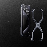 Étui de téléphone portable antichoc en alliage d'aluminium de luxe avec pierres précieuses pour 17/16 Pro Max/15/14 Plus/13 sans cadre