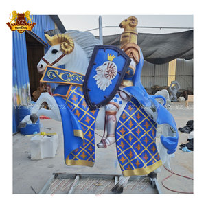 Statua di Cavaliere a Grandezza Naturale in Resina, Decorazione da Giardino Moderna, Modello Artistico di Animale in Fibra di Vetro - Product Image 6