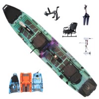 Kayak de pêche à pédales de 12 pieds avec moteur électrique, prix d'usine, conception sit-on-top pour 2 personnes - Vente flash