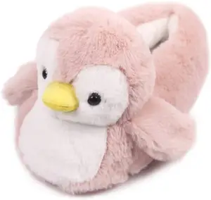 लोकप्रिय फ्लिप फ्लॉप उत्तम विरोधी पर्ची एकमात्र गुलाबी पेंगुइन घर जानवरों आलीशान चप्पल के लिए लड़कियों