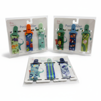 Chaîne de sucette colorée en PP+Polyester, lot de 3, pour bébé Yobe