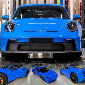 POLARIE PET Liner Super Glossy Metallic PET Shark Blue Vehicle Wraps Colors Car Vinyl - Product Image 2