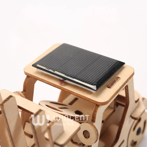 <span class=keywords><strong>Puzzle</strong></span> in Legno di Carrello Elevatore, <span class=keywords><strong>Auto</strong></span> Giocattolo in Miniatura a Energia Solare - Product Image 4
