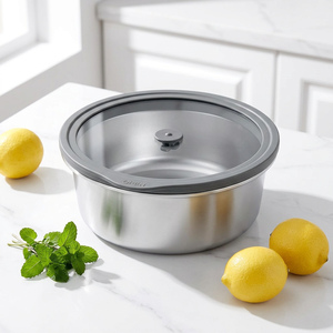 Recipiente de Almacenamiento de Alimentos de Acero Inoxidable al Vacío, Hermético y a Prueba de Agua, con Tapa de Vidrio, de Alta Calidad y Gran Venta - Product Image 1