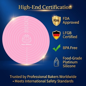 专业硅胶糕点垫，带测量标记，防粘防滑，耐热，适用于面包店 - Product Image 4