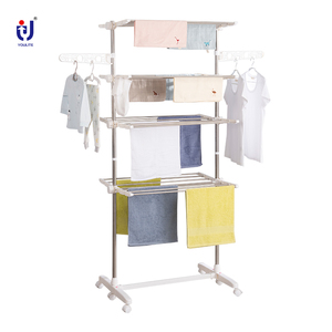 热销两层式门上折叠晾衣架客厅适合的衣柜衣架带挂毛巾杆 - Product Image 3