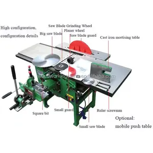Hout Jointer Schaafmachine Machine Voor Multi Functionele Combinatie