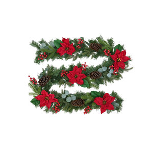 Venta al por Mayor de Guirnaldas Navideñas Artificiales Hechas a Mano de PVC, Guirnalda de Pino Verde Navideña - Product Image 1