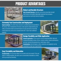 Cabine mobile modulaire, autonome, intérieur personnalisable, hébergement portable pour le camping en pleine nature