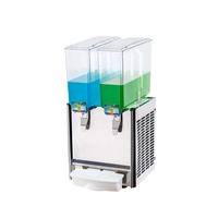 Presse-agrumes unique de 16 litres en acier inoxydable pour restaurant de Dubaï Distributeur de jus froid à deux cylindres avec 3 réservoirs Distributeur de boissons avec glace