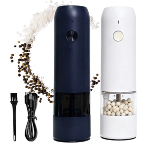 Factory Direct Modern Mills Portable Design Button-Control Rechargeable <b>Pepper</b> Mill with Warm LED Light for Home Use - Product Image 1