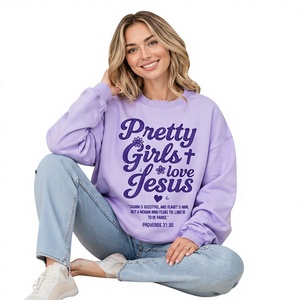 เสื้อสเวตเชิ้ตโอเวอร์ไซส์ผ้าฝ้ายพิมพ์ลายสำหรับสาวสวย คอกลม สวมใส่ได้ทั้งชายและหญิง สไตล์ลำลองแนวสตรีทแวร์ สำหรับฤดูใบไม้ร่วง - Product Image 1