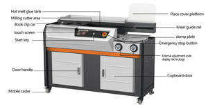 Machine à relier les livres FRONT Modèle C50, machine à relier par collage, écran tactile de base de 7 pouces avec collage latéral - Product Image 2