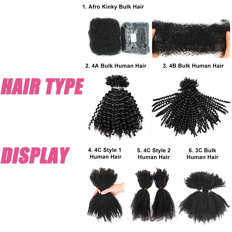 Vast Hair Workshop Craft Detail 2 for KAMA Good Quality 8 Inches 30g Afro Kinky Bulk Human Hair Extensions With Curly Texture Can Be Bleached and Dyed