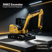 Offre Spéciale – Excavatrice sur Chenilles Compacte Caterpillar 306E2 d'Occasion – Machine de Terrassement Originale des États-Unis – Mini-Excavatrice à Moteur et Engrenages pour la Construction Urbaine