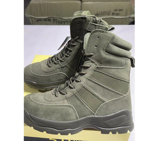 HBTB02 Venta al por mayor de botas de combate de caña alta personalizadas en varios colores: gris, verde, negro, coyote, marrón y multicolor desierto - Product Image 4