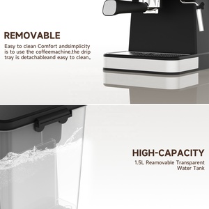 PANCERKA Machine à Expresso Semi-Automatique avec Panneau LCD Domestique 20 Bars, Multifonctionnelle pour <span class=keywords><strong>Petite</strong></span> Mousse de Lait et Vapeur, Normes UE Royaume-Uni États-Unis - Product Image 5