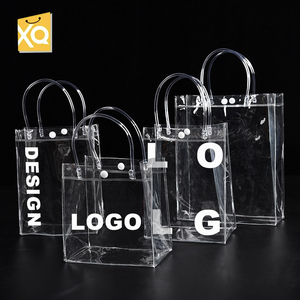 Sac fourre-tout à bière en PVC réutilisable et étanche avec logo personnalisable Sac cadeau de shopping transparent - Product Image 1