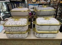 Coffret Cadeau Exquis : Pot Isotherme Rectangulaire de 4 Litres pour Servir, Casserole Isotherme pour le Festival du Ramadan