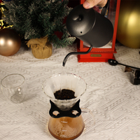 Kit de préparation de café vintage en métal de 600 ml avec moulin à café et sac de voyage – Prix compétitif