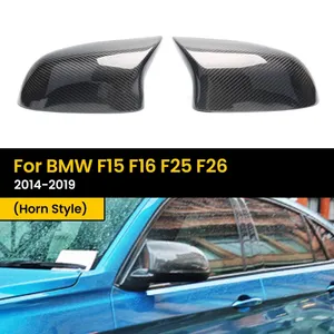 Coques de rétroviseurs latéraux en fibre de carbone véritable style OLIVER pour BMW F15 F16 F25 F26 2014-2019, accessoires extérieurs de voiture - Product Image 2