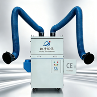 Système d'extraction portable industriel robuste pour la collecte des fumées, des poussières et des gaz de soudage avec bras d'aspiration flexibles
