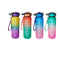 Bouteille d'eau en plastique de 5 gallons unisexe de 5 gallons de large bouche demi-gallon motivationnelle sans BPA avec manchon personnalisé pour l'eau bouillante de camping