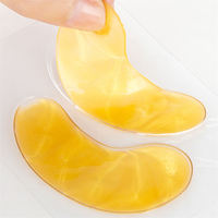 Patchs pour les yeux en gel hydrogel à marque privée, masque coréen anti-cernes en cristal, patchs pour les yeux au collagène et or 24K