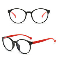 Monture de lunettes pour enfants avec logo personnalisé, lunettes d'ordinateur rondes transparentes pour filles et garçons TR90, lunettes anti-lumière bleue pour enfants