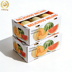 Caixas de Papelão Corrugado Personalizadas com Impressão Colorida para Envio de Melão e Melancia e Exibição Empilhável - Product Image 2