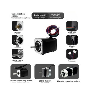 <span class=keywords><strong>Moteur</strong></span> <span class=keywords><strong>pas</strong></span> <span class=keywords><strong>à</strong></span> <span class=keywords><strong>pas</strong></span> hybride Nema 17, longueur de corps 60 mm, 12V-24V CC, 0,42 Nm, 1,8 degré, couple élevé pour imprimante 3D, graveur laser CNC, OEM - Product Image 5