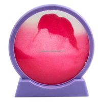 Sous-verre décoratif multifonctionnel en acrylique liquide avec paillettes étoiles colorées, motif paysage de sable, personnalisable avec impression de logo
