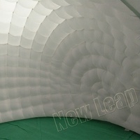 Tente gonflable de coquille de parasol de demi-cercle de camping de bulle chapiteau gonflable de tente de dôme blanc de 5M dia